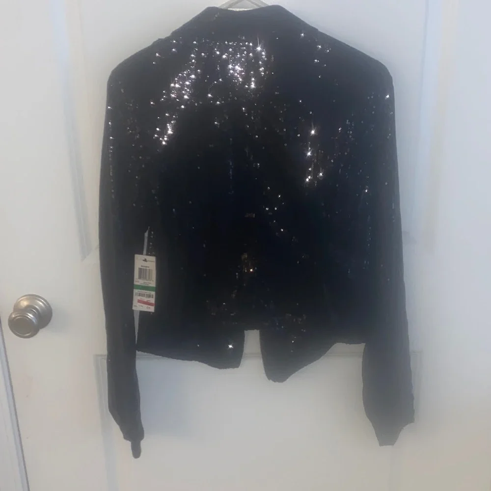 Sequin Black Jacket material girl - Picture 5 of 5